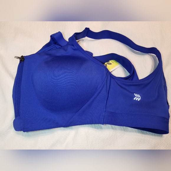 NWT HIGH SUPPORT FRONT ZIP WITH HOOK ADJUSTABLE SPORTS BRA HIGH IMPACT - Picture 9 of 9